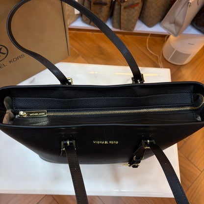 MK Quinn Full Size Top Zip Tote Bag - Black