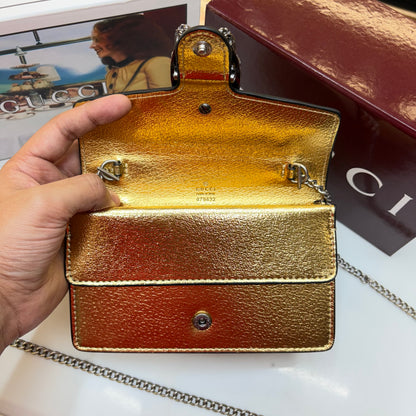 GG Diana Crossbody Bag (Double Box Packaging) - Metallic Gold