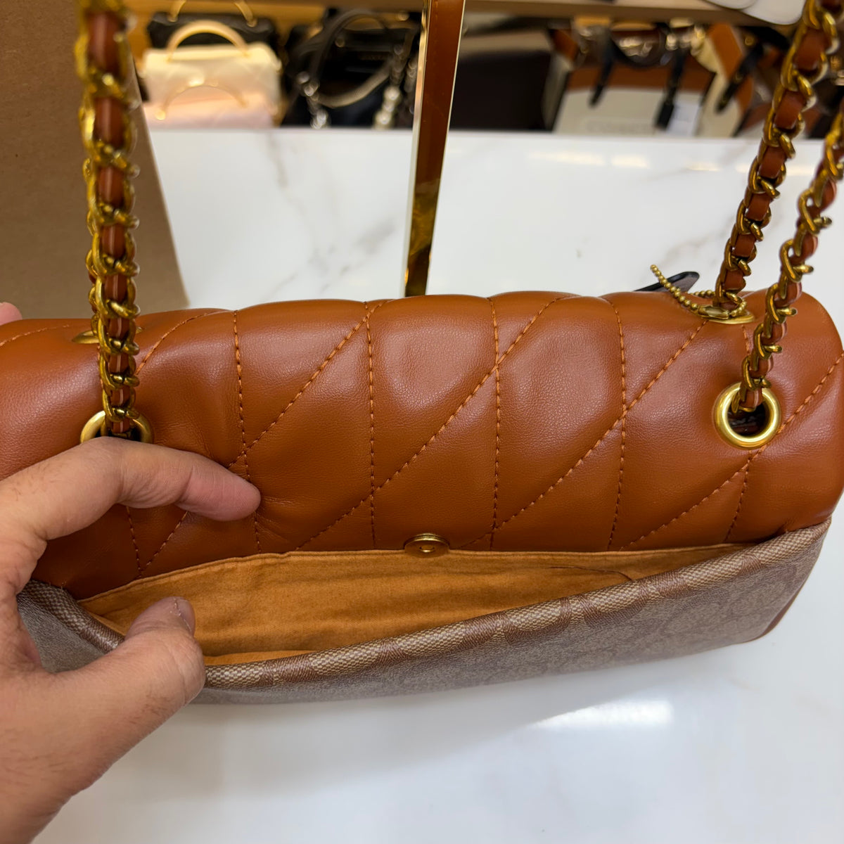 Coch Quilted Tabby Bag - Signature Print