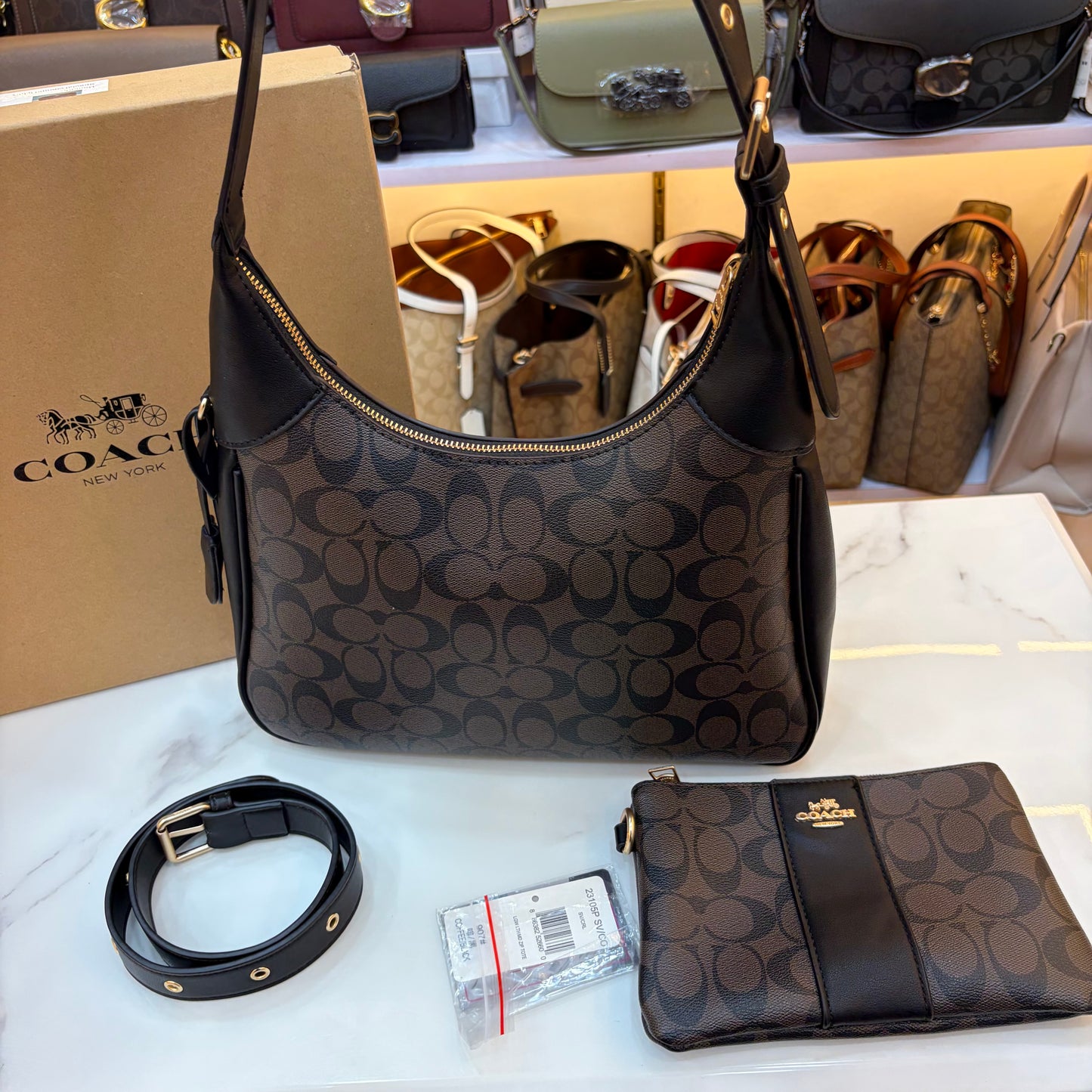 COCH JULIET HANDBAG With Wallet - Coffee