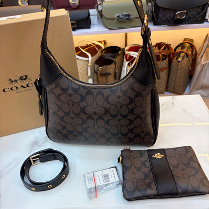 COCH JULIET HANDBAG With Wallet - Coffee