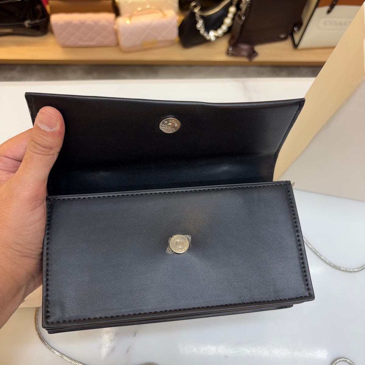 CNK Kristine Sculptural Handle Handbag - Noir