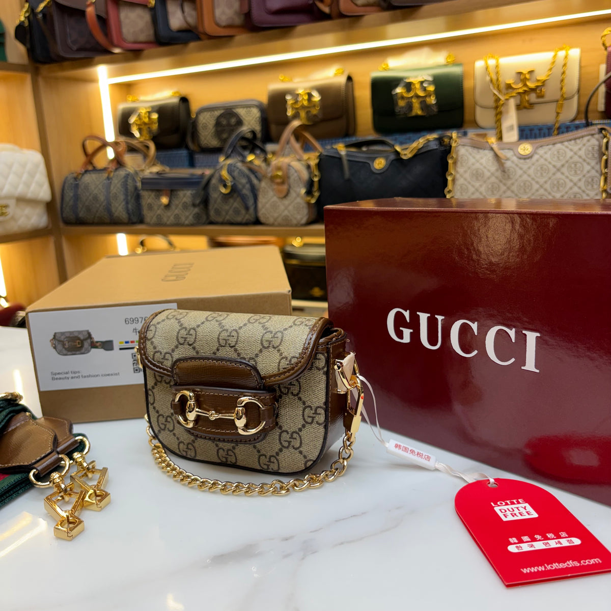 GG Mini Horsebit Sling/Shoulder Bag (Ultra Premium Double Box)