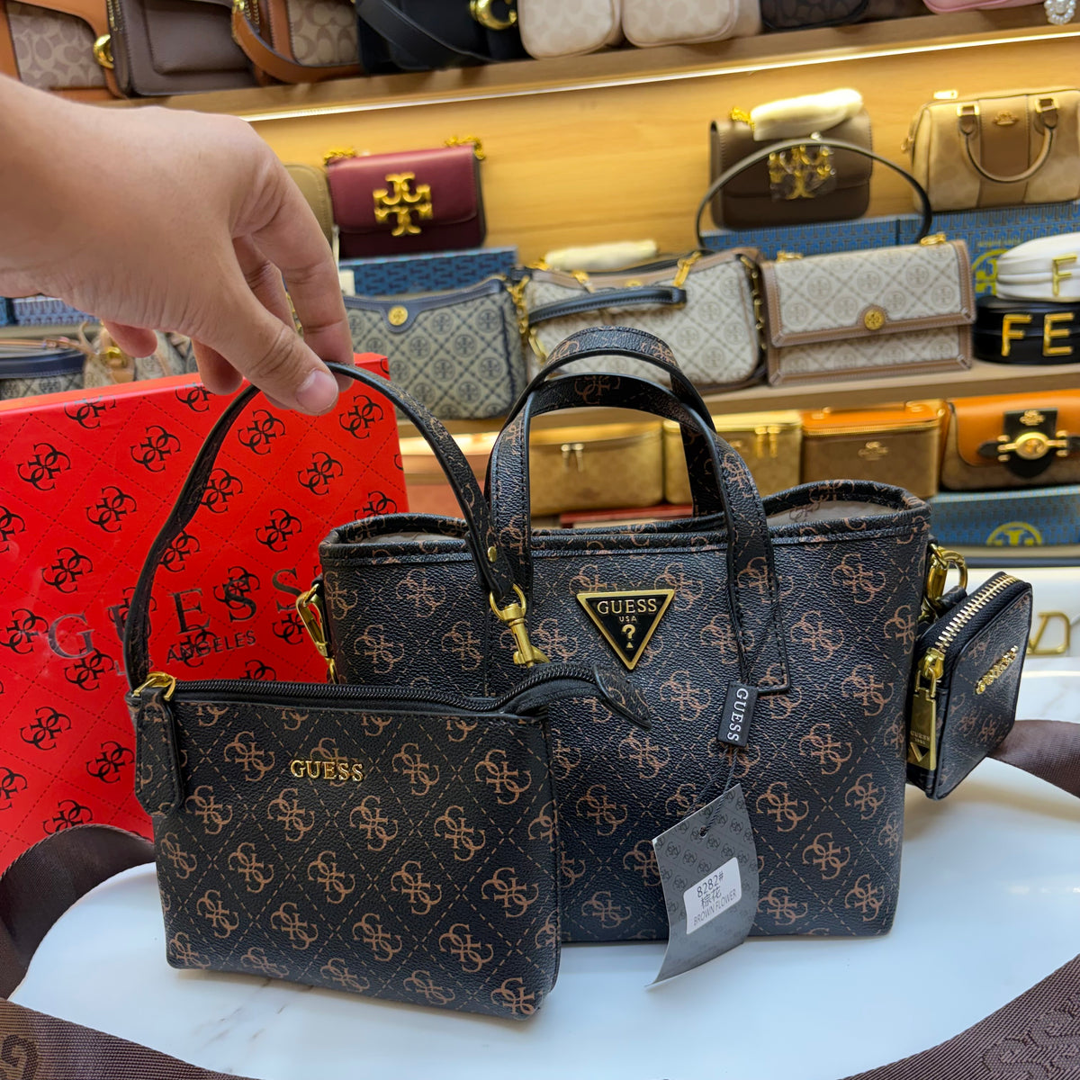 GUS 3 in 1 Satchel - Dark Monogram  Print
