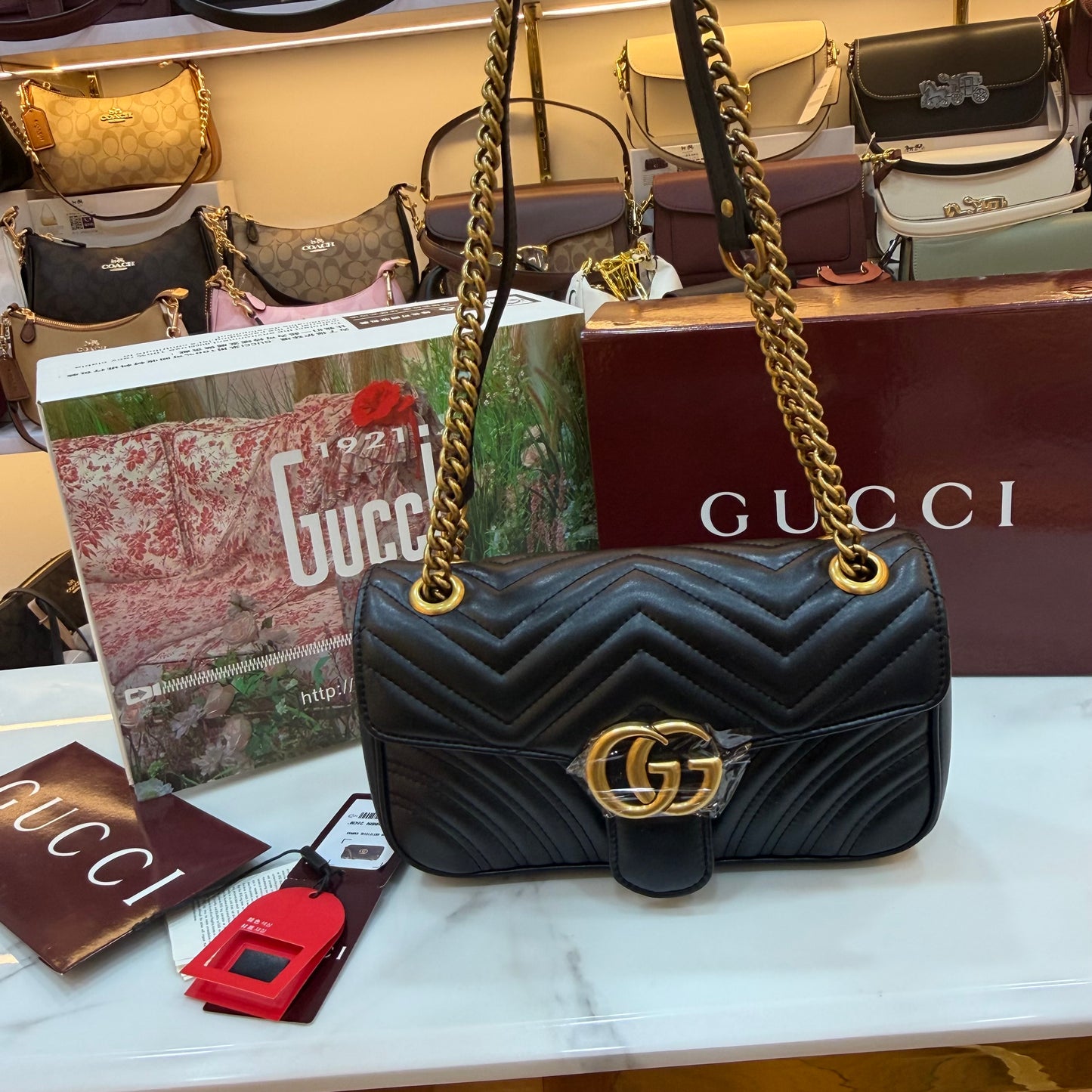 GG Marmont Sling/Shoulder Bag- Black