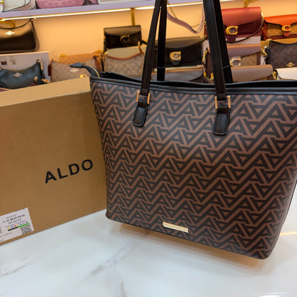 Ald Large Tote Bag - Black Brown