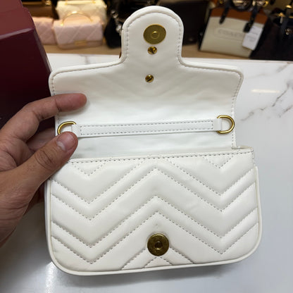 GG Mini Marmont - White (Ultra Premium)