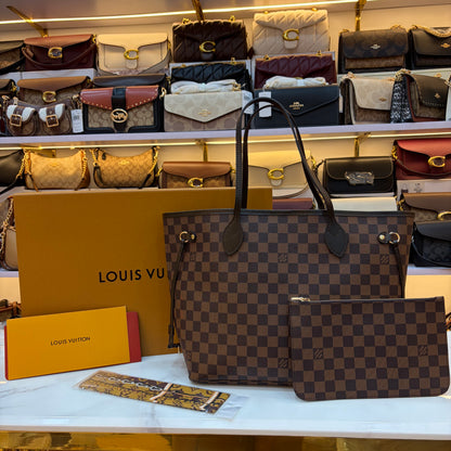 LV Neverfull MM Tote Bag - Double Box