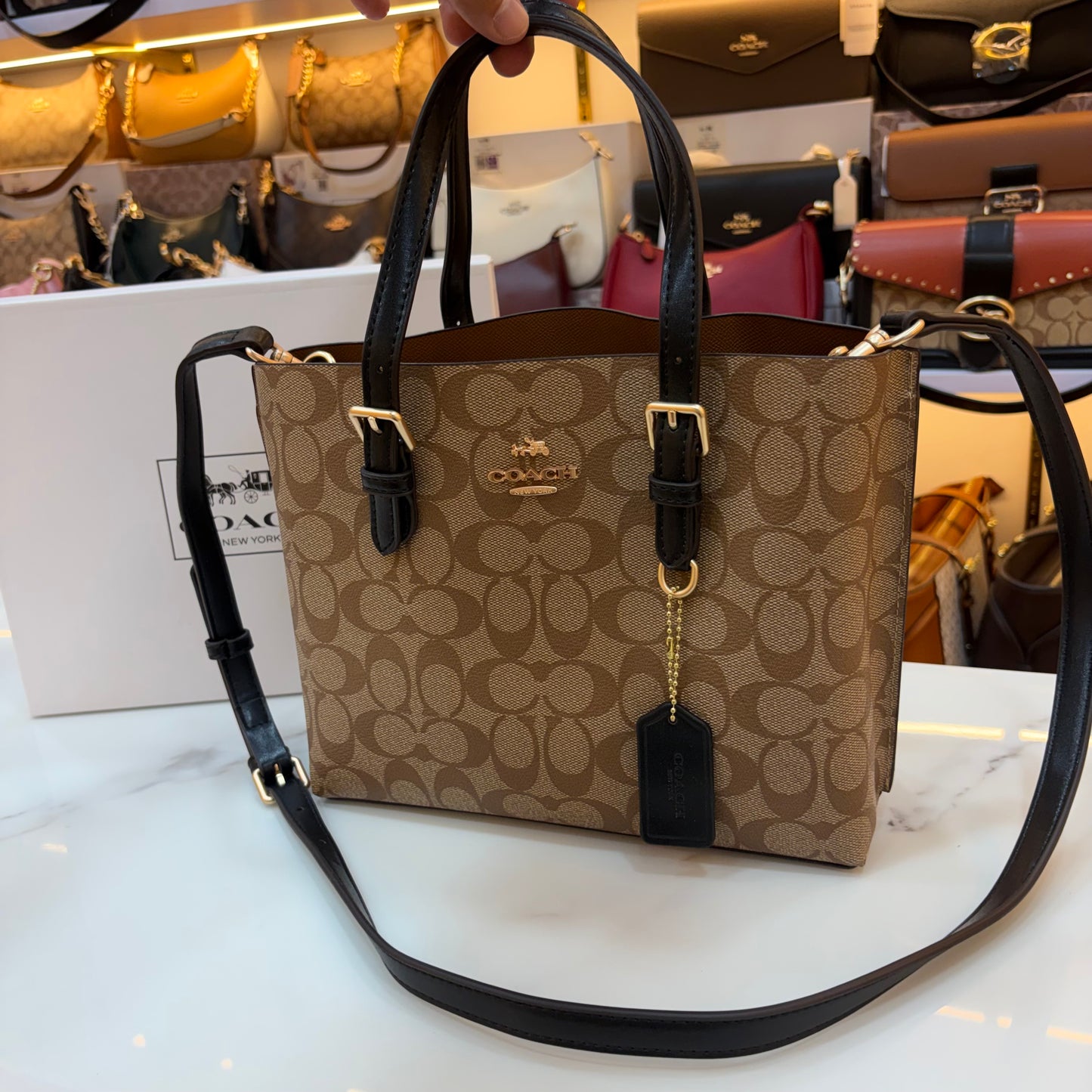 COCH MOLLIE Handbag - Medium (Apricot Black)