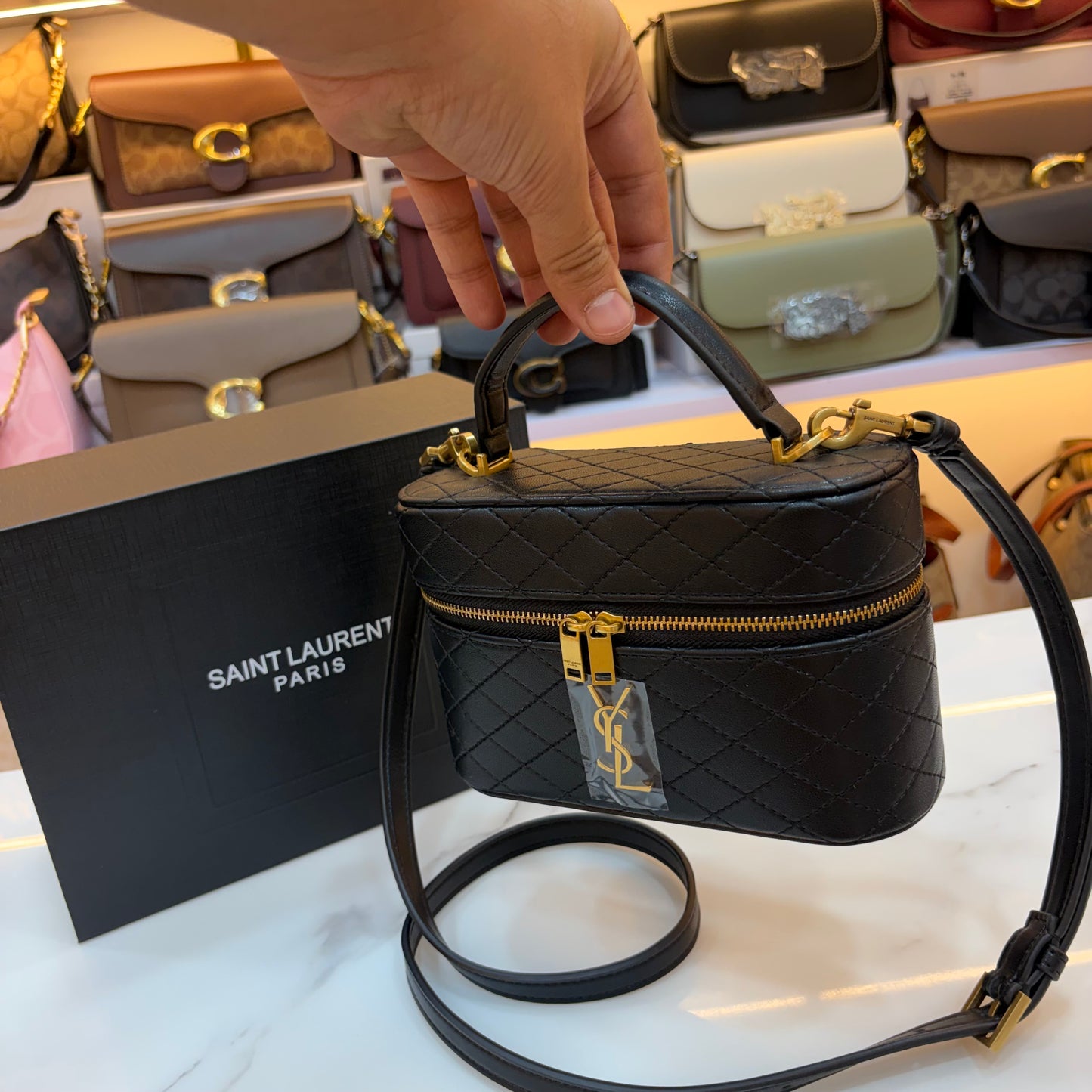 YSL Gabby Vanity Bag - Black