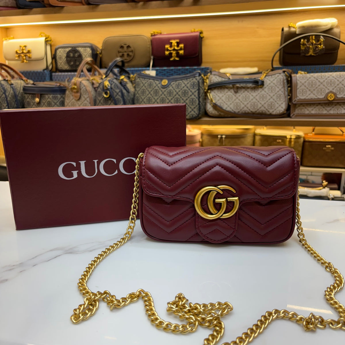 GG Mini Marmont - Wine (Ultra Premium)