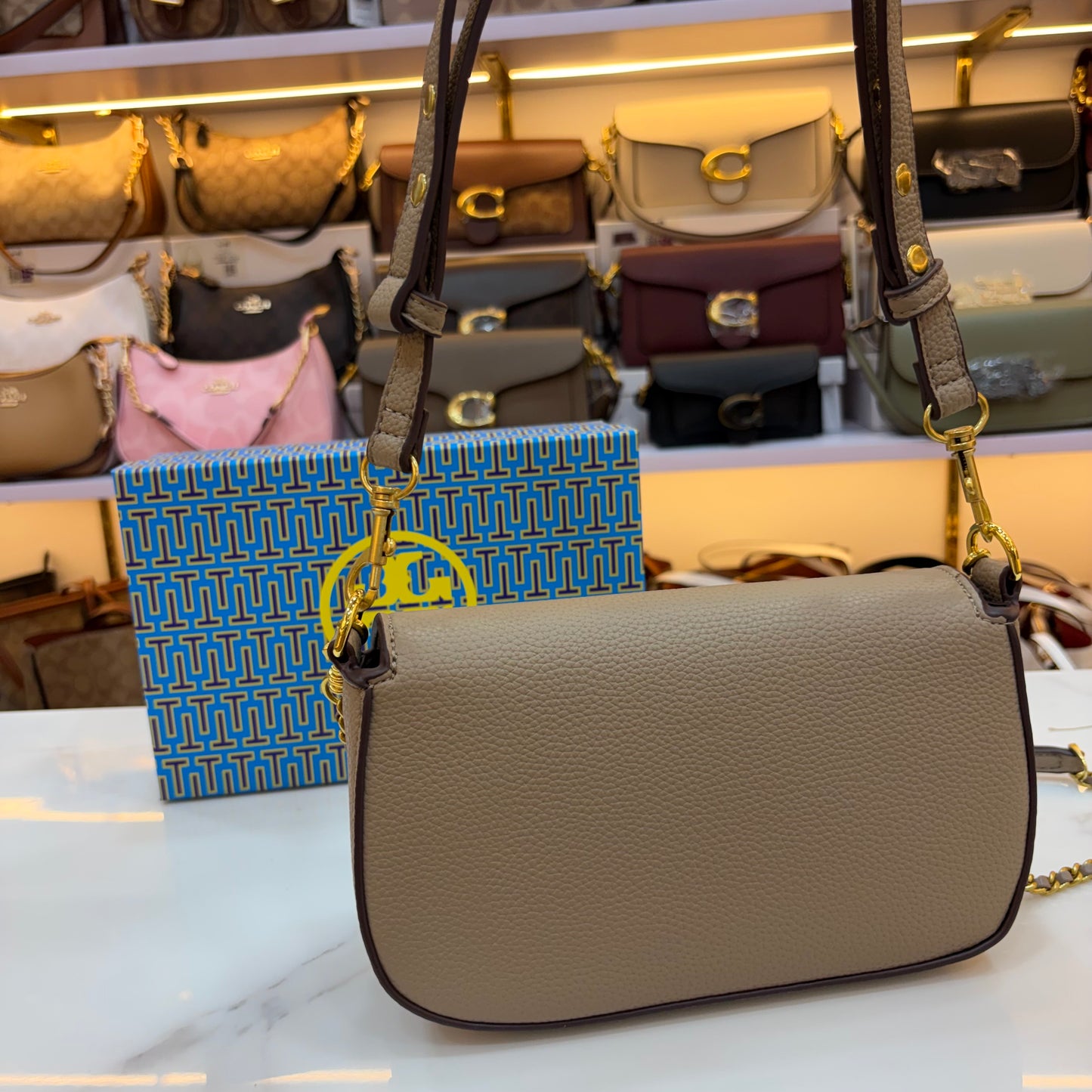 TB Britten Convertible Crossbody Bag - Mouse Colour