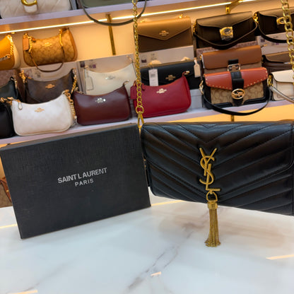 YSL Clutch Sling - Black