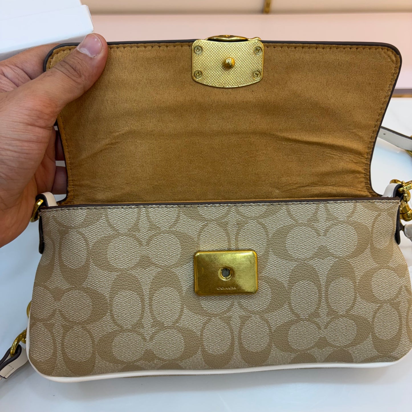 COCH JET Shoulder/Sling Bag - White Apricot
