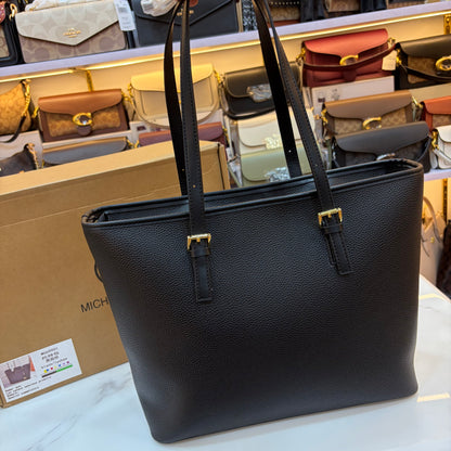 MK Quinn Full Size Top Zip Tote Bag - Black