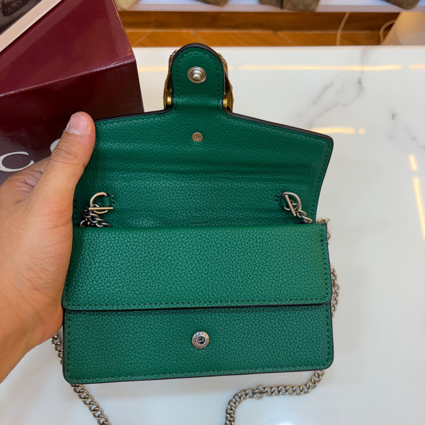 GG Diana Crossbody Bag (Double Box Packaging) - Green