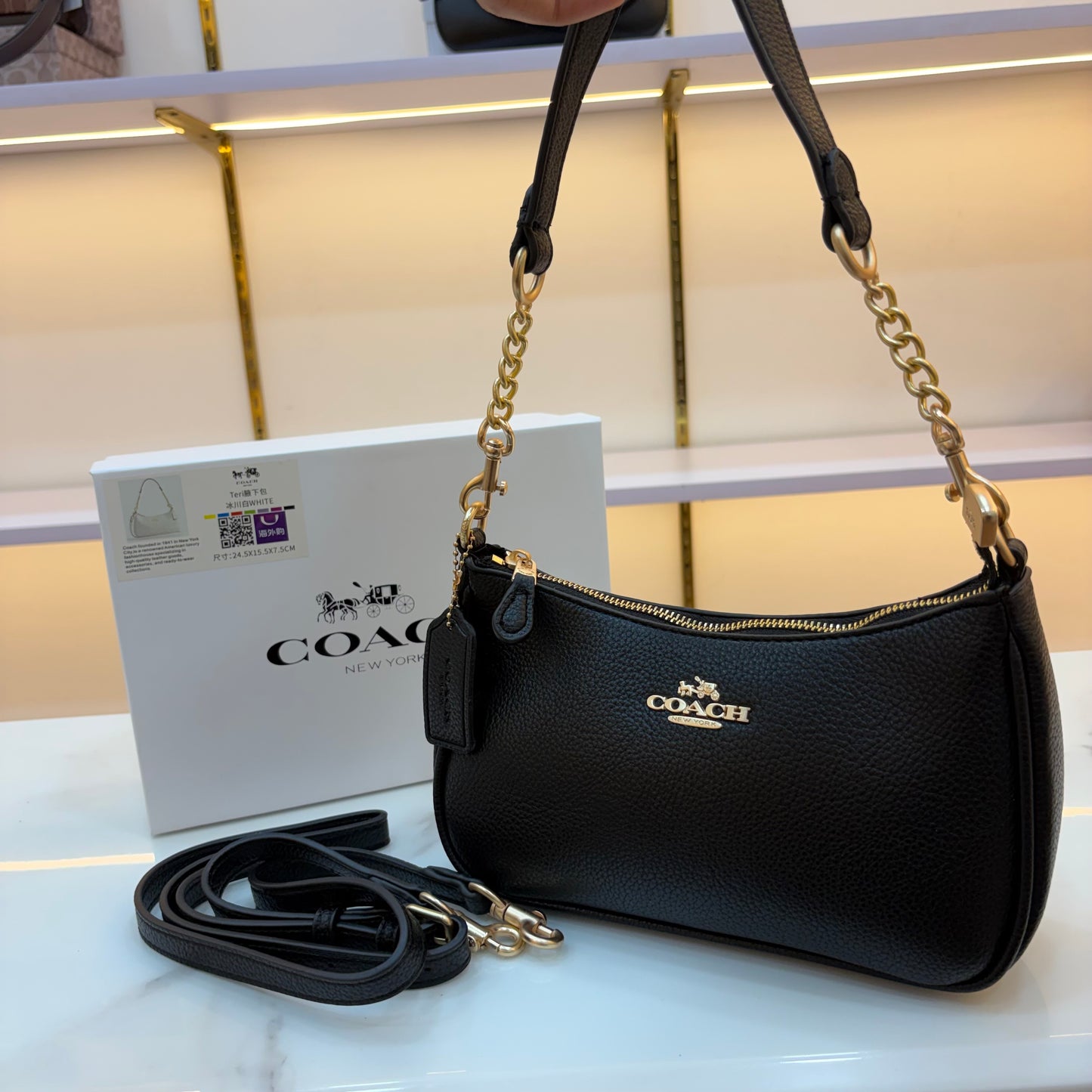 COCH TERI Sling/Shoulder Bag - Midnight Black