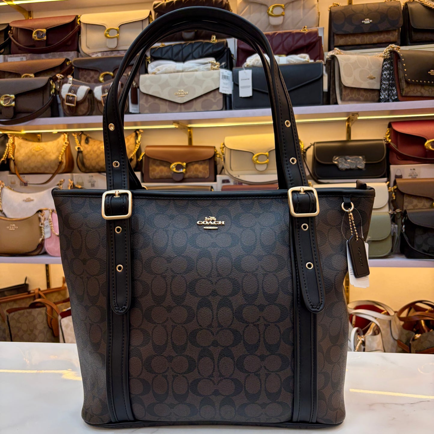 COCH ASHTON LARGE TOTE - Coffee