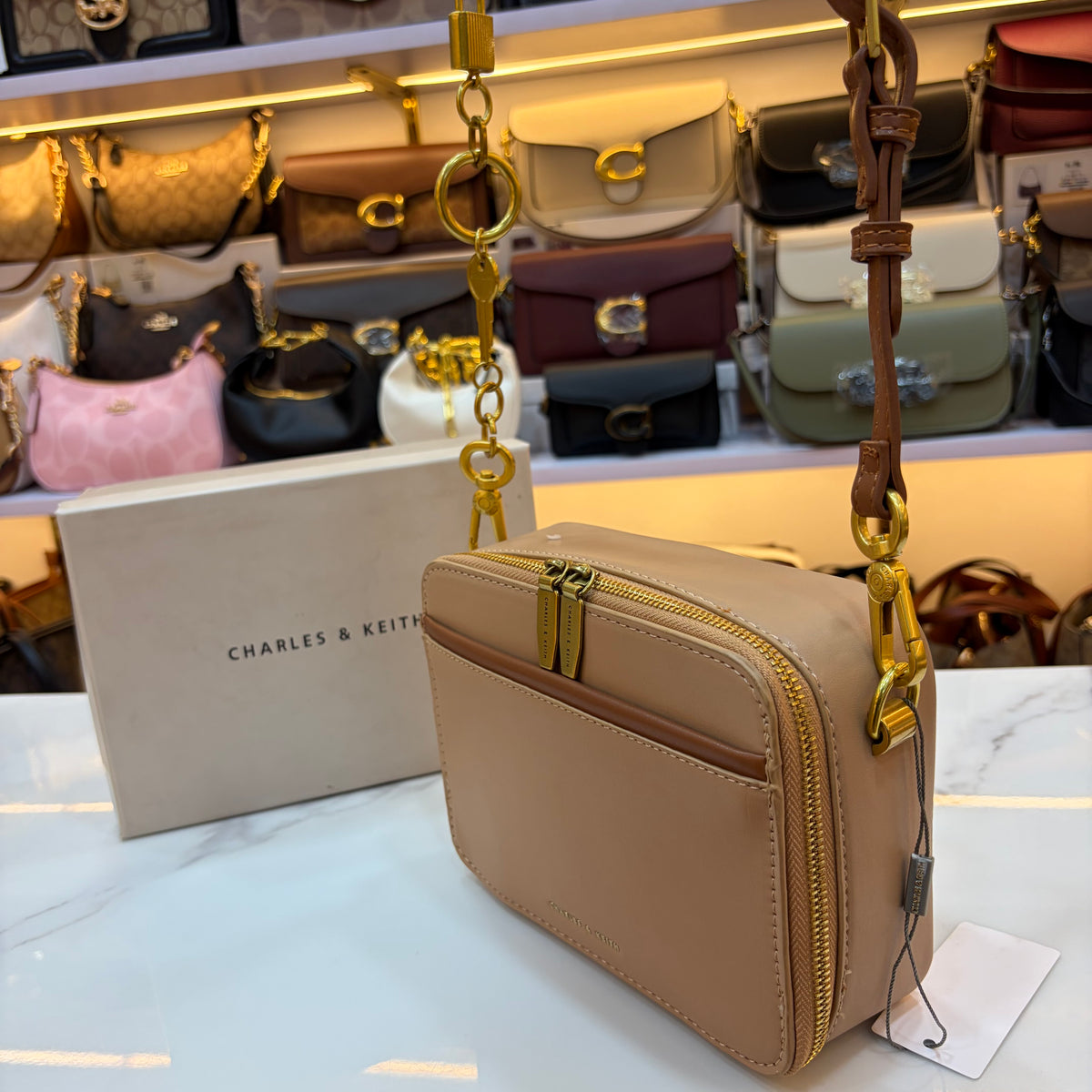 CNK Crossbody Bag - Beige