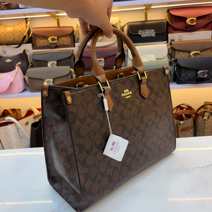 COCH MAGGIE Medium TOTE - Tan Coffee