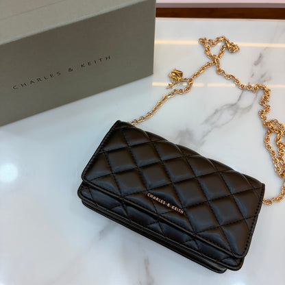 CNK Arrietty Quilted Sling Bag - Black