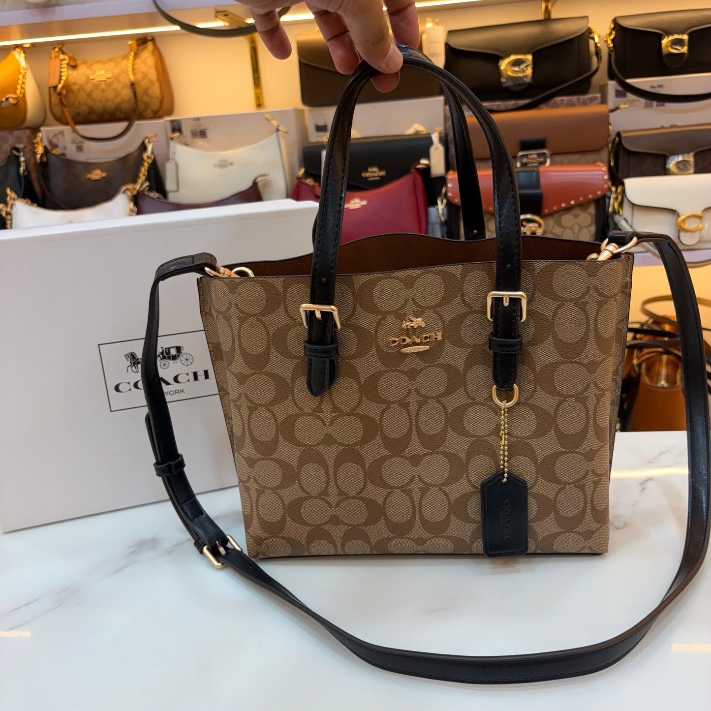 COCH MOLLIE Handbag - Medium (Apricot Black)
