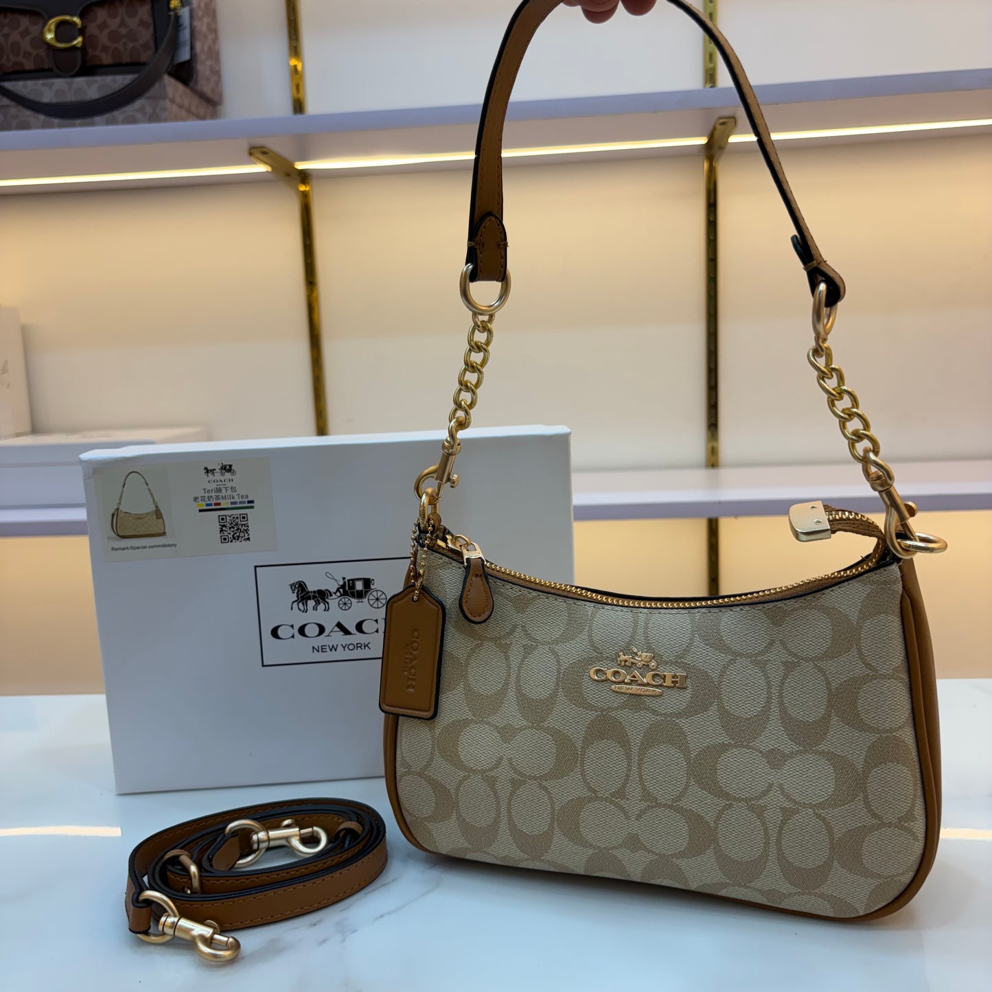 COCH TERI Sling/Shoulder Bag - Light Apricot