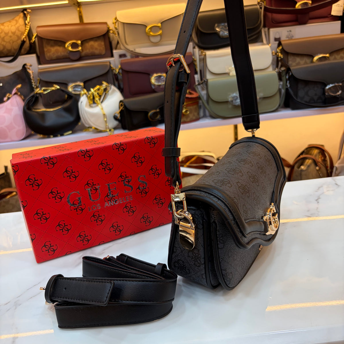 GUS Grey & Black Dea Crossbody Bag