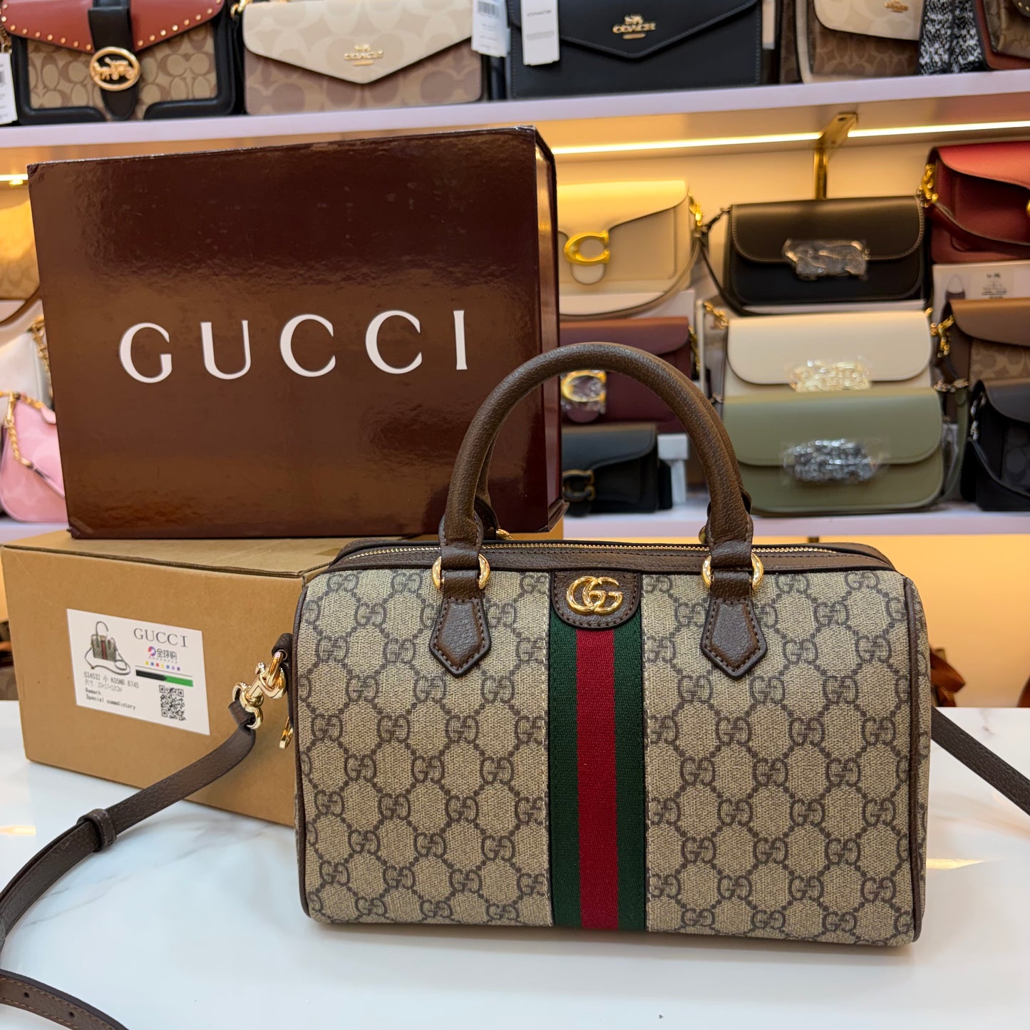 GG Ophidia Boston Bag - Medium