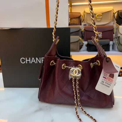 Chanel 25 Small Handbag - Wine