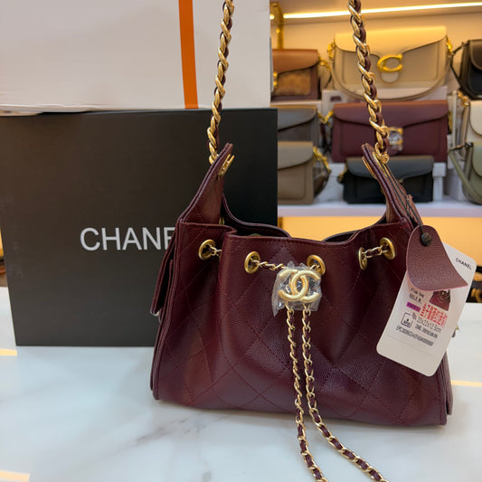 Chanel 25 Small Handbag - Wine