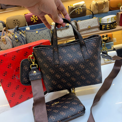 GUS 3 in 1 Satchel - Dark Monogram  Print