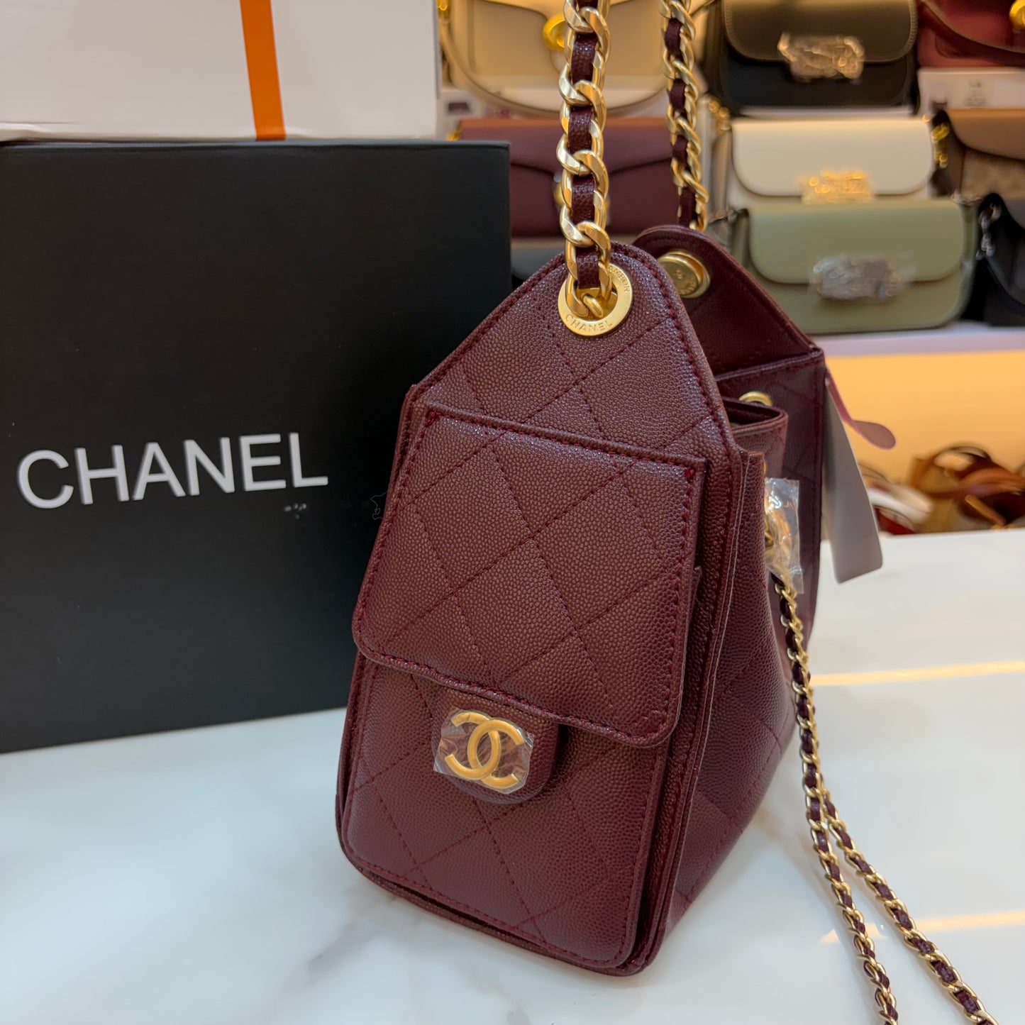 Chanel 25 Small Handbag - Wine