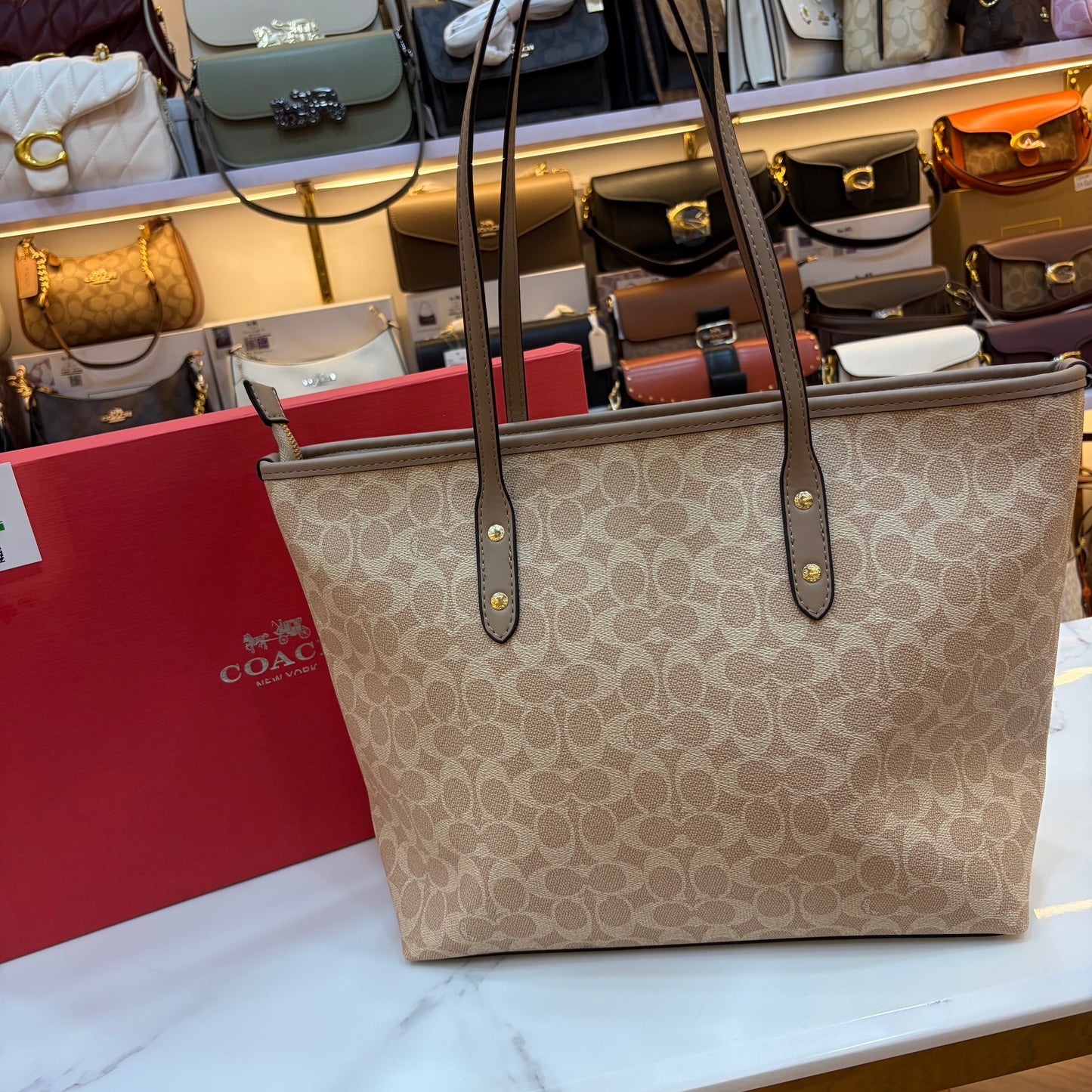 COCH Large Tote Bag - Light Apricot