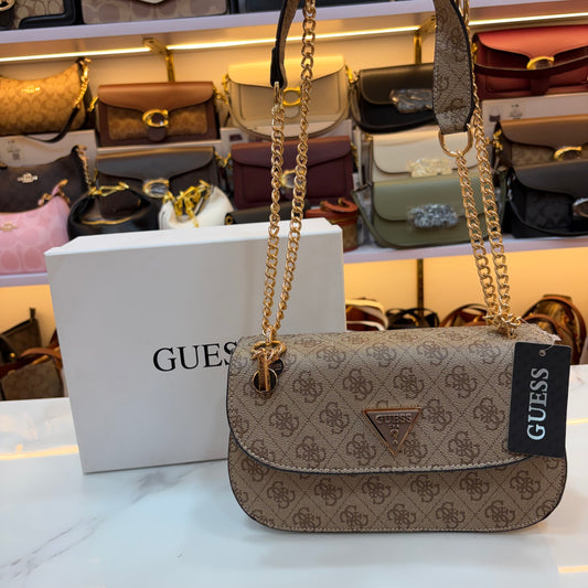 GUS Sling/Shoulder Bag - Brown & Beige