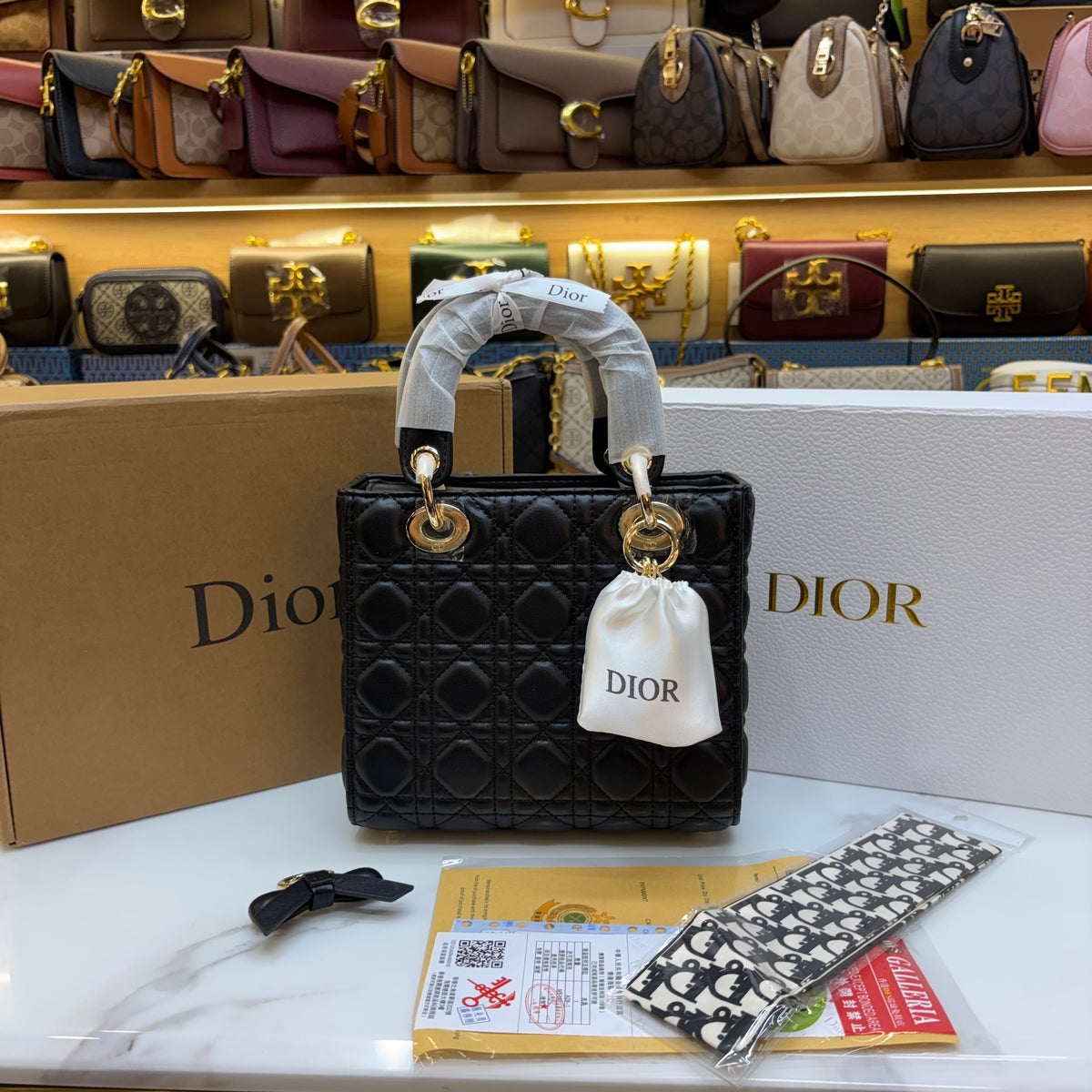 CD Lady D Handbag - Black