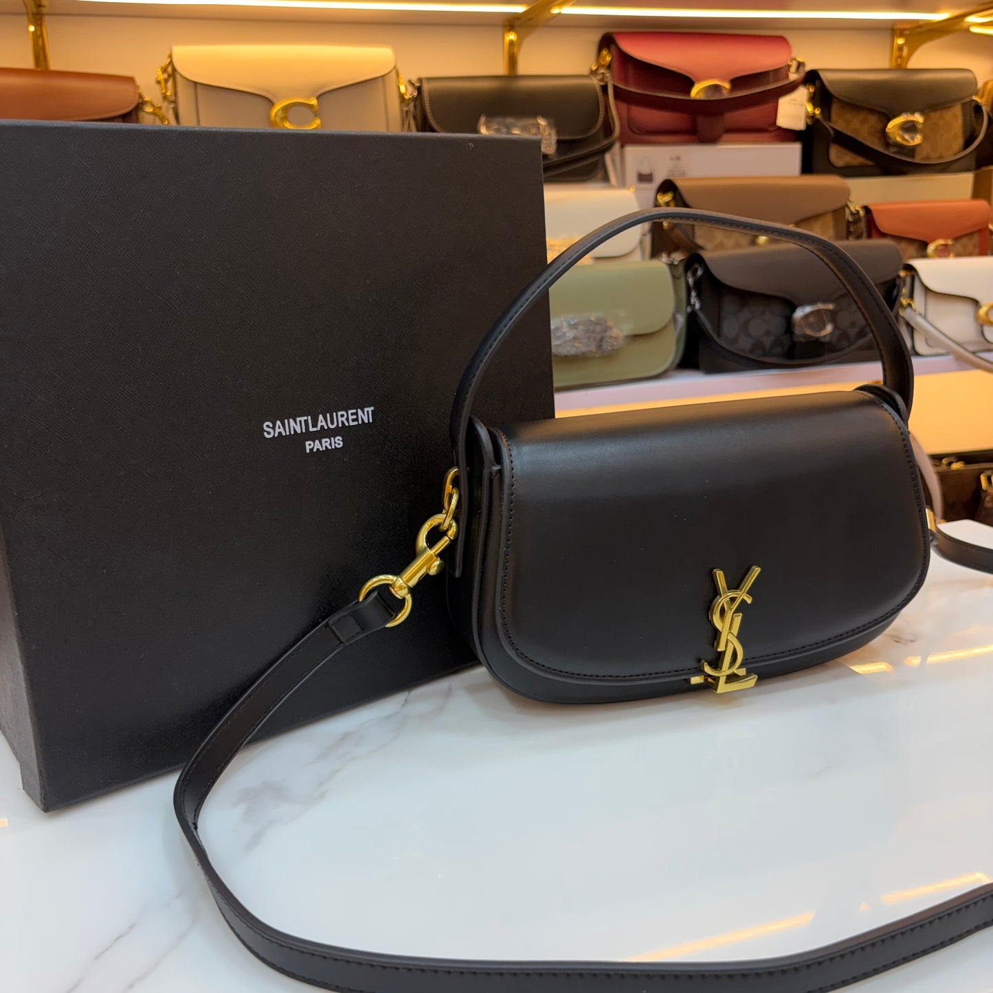 YSL Voltaire Handbag - Black