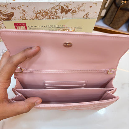 My CD Mini Bag Pink Cannage Leather