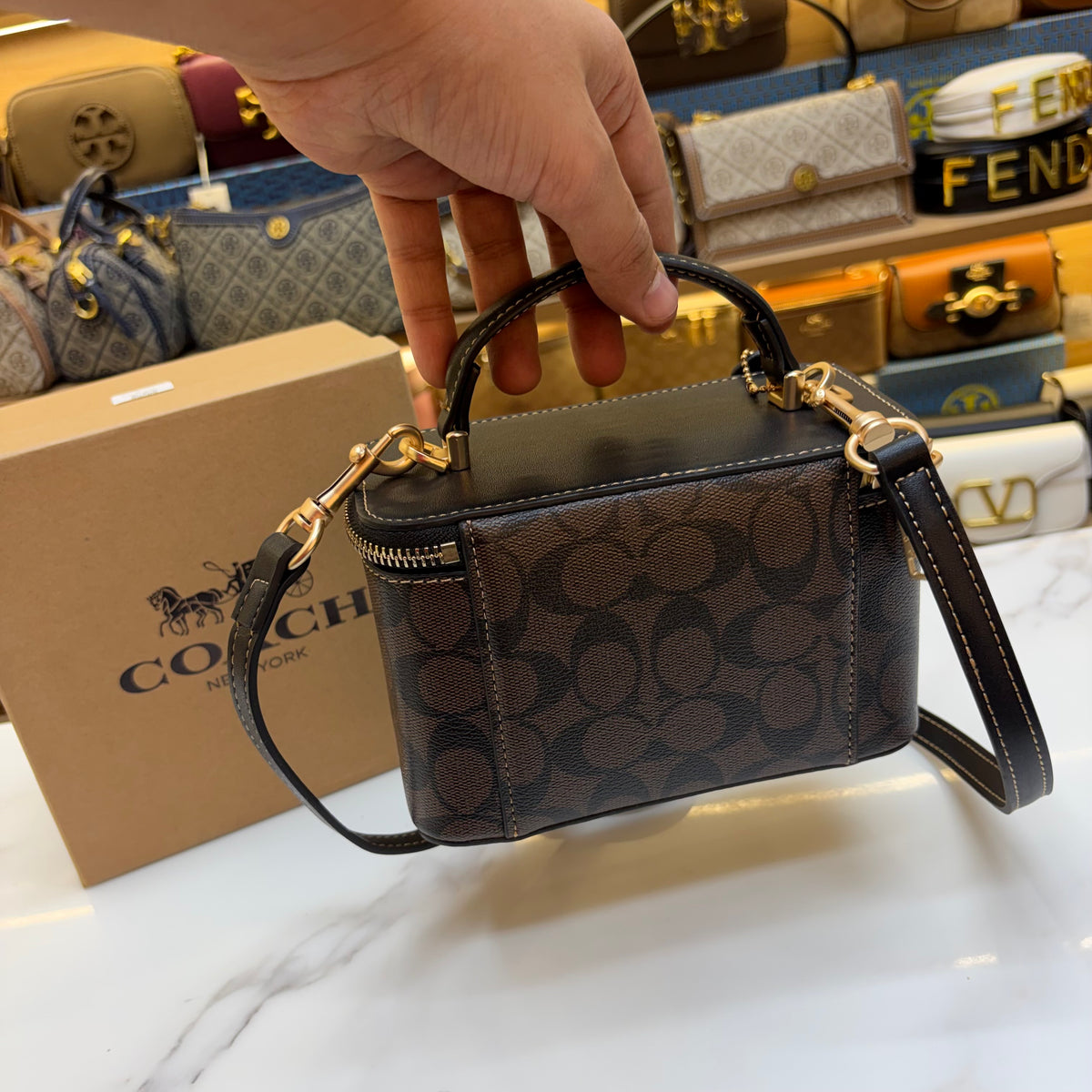 Coch Rainer Crossbody Bag - Coffee Colour
