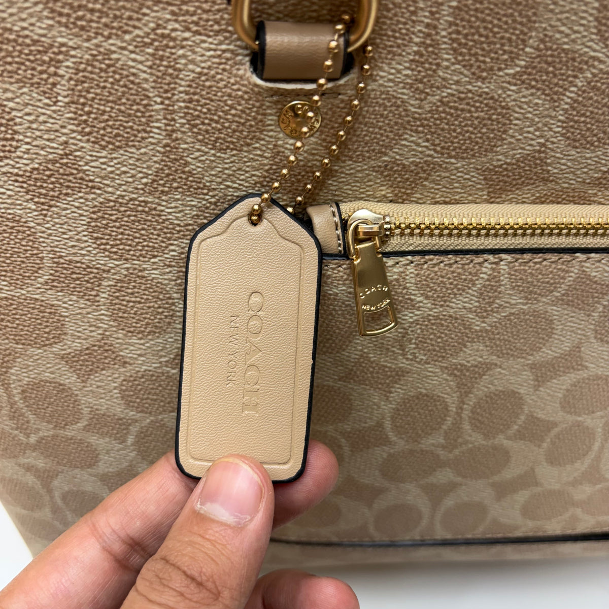 Coch Station Tote Bag - Beige (Ultra Premium With Box)