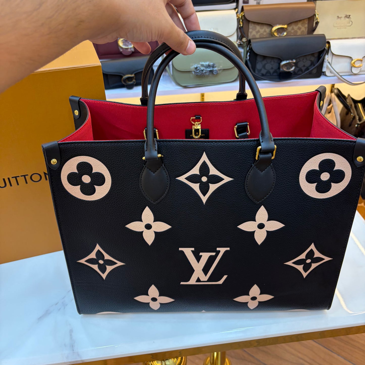 LVB 41cm OTG Large Tote Bag - Patent Black (Double Box Ultra Premium)