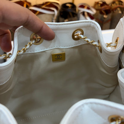 Chanel 25 Medium Handbag - White