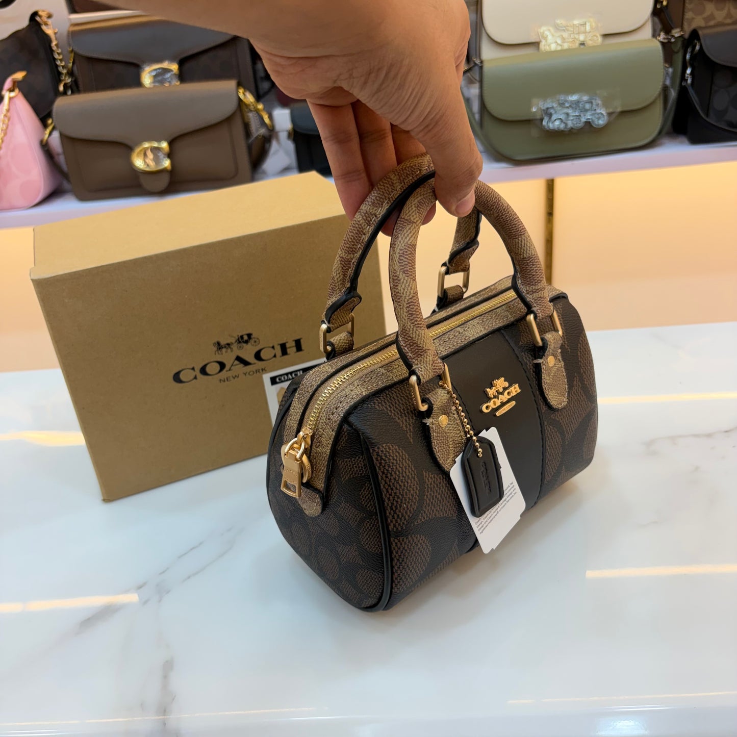 COCH ROWAN SPEEDY BAG - Coffee Apricot