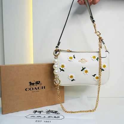 CH Floral Sling Bag - White