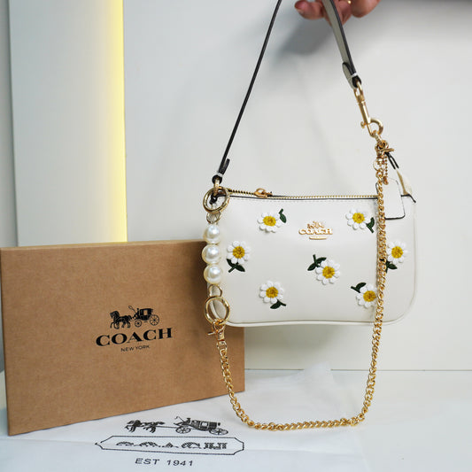 CH Floral Sling Bag - White