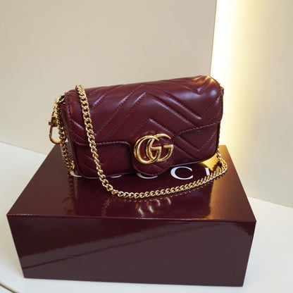 GG03 Mrmnt Mini Sling Bag - Wine (Ultra Premium Double Box)