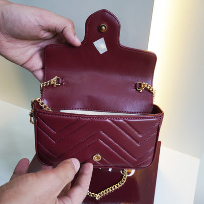 GG03 Mrmnt Mini Sling Bag - Wine (Ultra Premium Double Box)