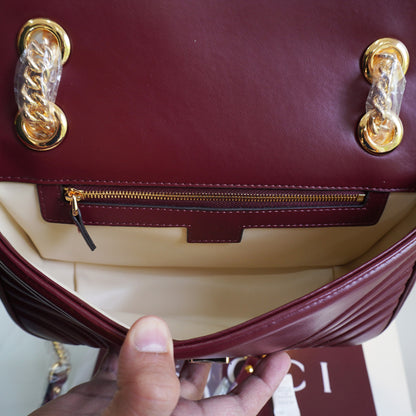 GG44 Mrmnt Large Size Sling Bag - Wine (Ultra Premium Double Box)