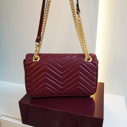 GG44 Mrmnt Large Size Sling Bag - Wine (Ultra Premium Double Box)