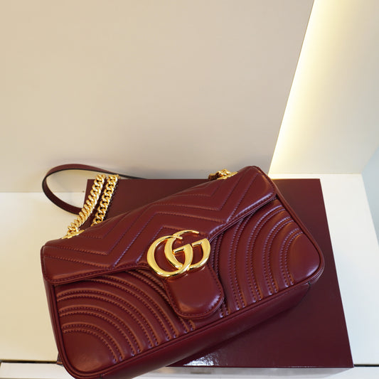 GG44 Mrmnt Large Size Sling Bag - Wine (Ultra Premium Double Box)